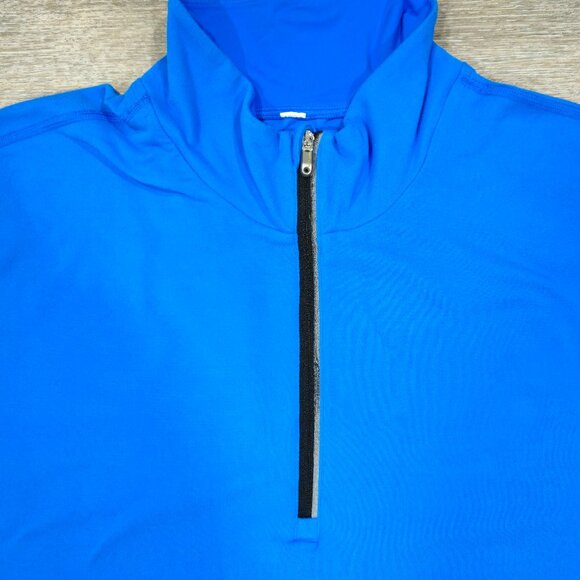 Lululemon Men’s Blue Black Half Zip Long Sleeve Pullover L - Picture 4 of 6